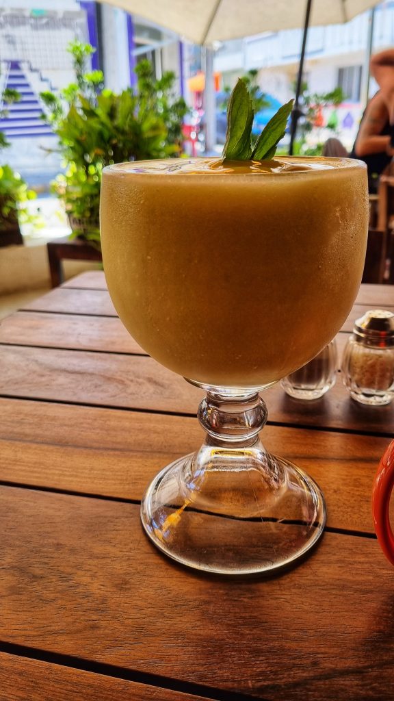 Tasty smoothie at Cafe Mogagua in Isla Mujeres