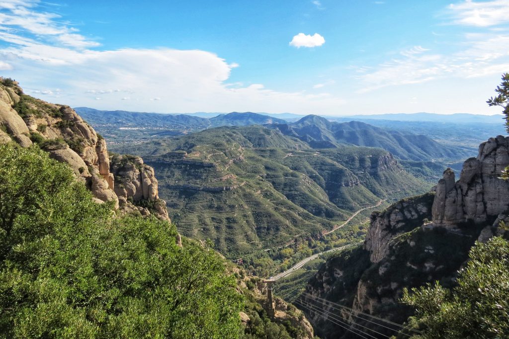 Montserrat Mountains one of the best day tours from Barcelona where you get breathtaking views of the mountains.