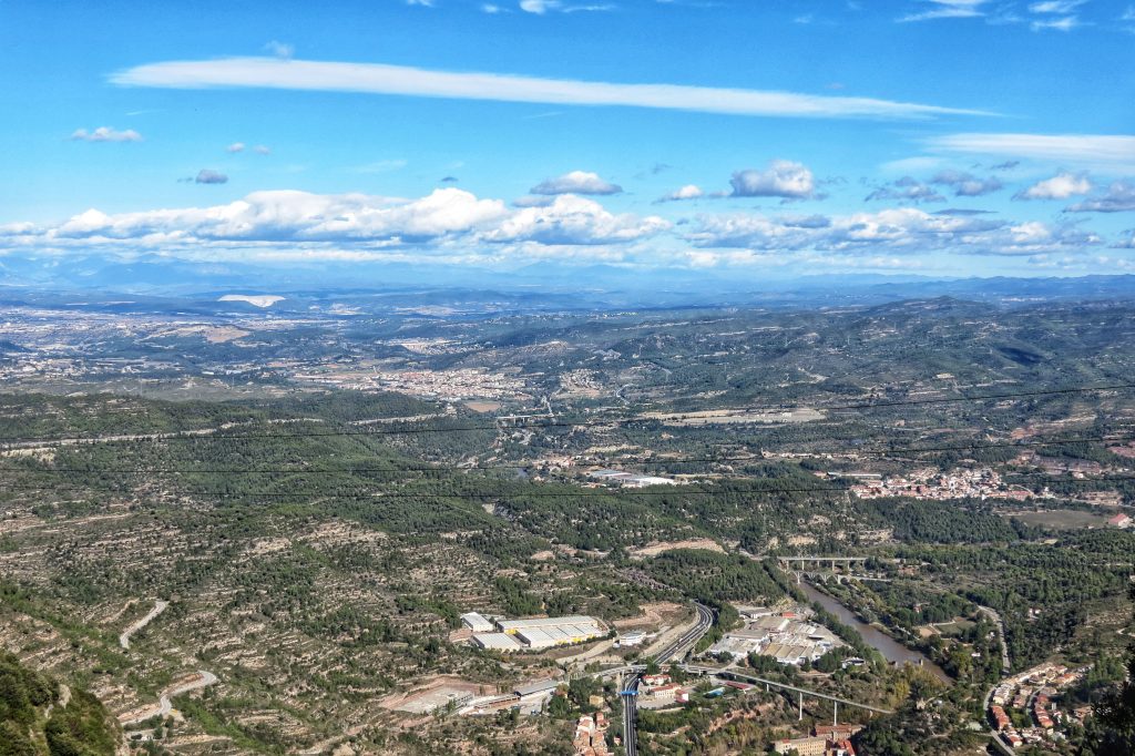 You can see across Catalan from some of the Montserrat viewpoints 
