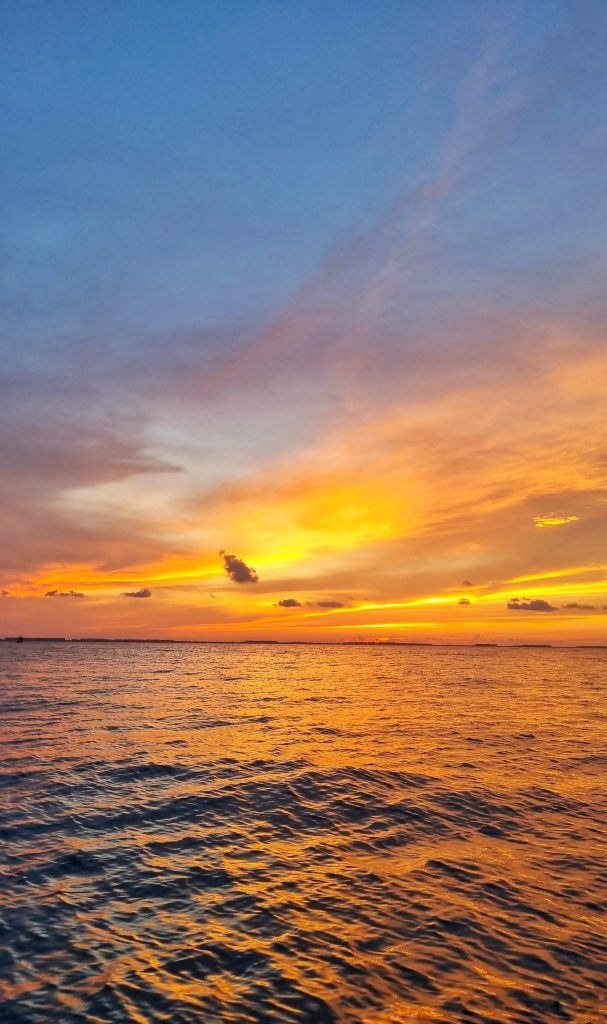 Sunset across the water in Isla Mujeres