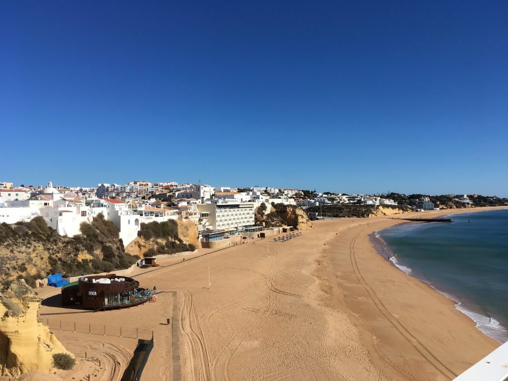 One of the beaches in Albufeira.