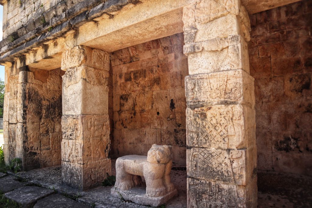 Some of the Mayan ruins in the Chichen Itza Park.