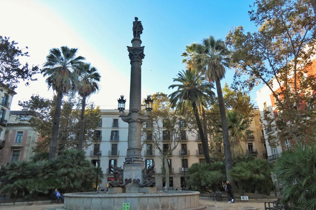 One of the beautiful parks in Barcelona.