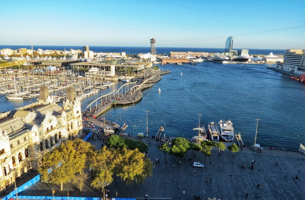 View of Barcelona marina.