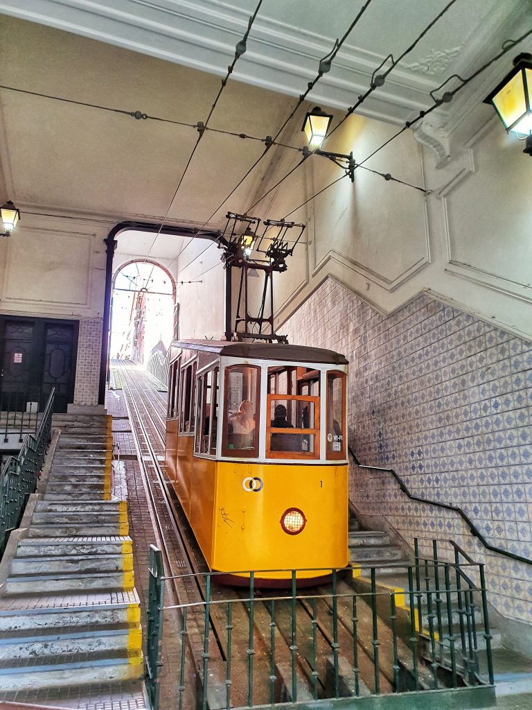 Yellow tram in Lisbon