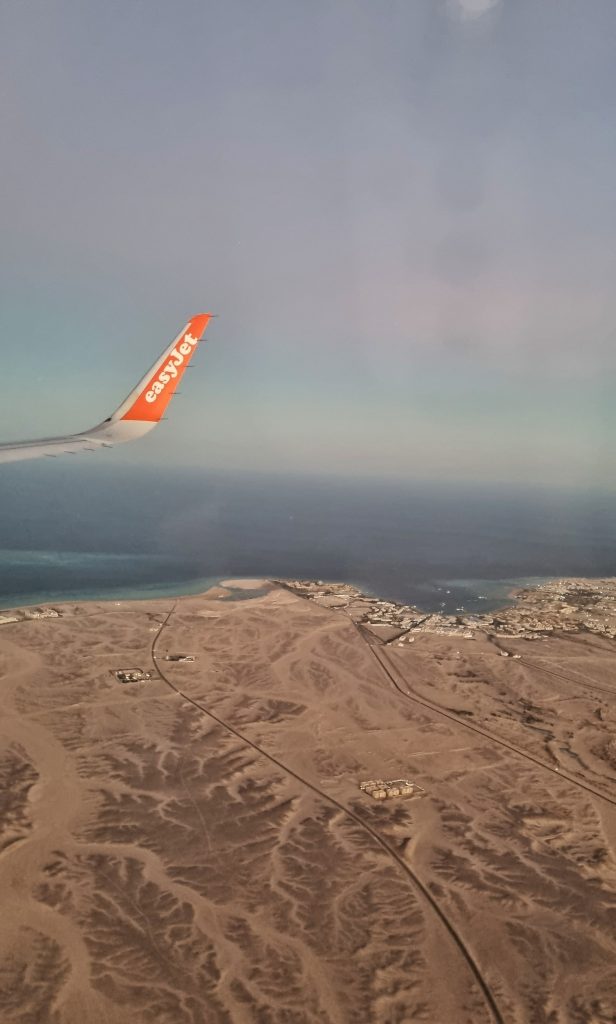 View of us arriving into Hurghada on an Easyjet flight