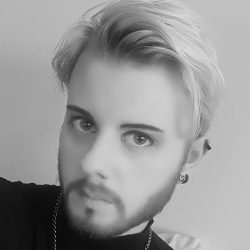Svart/vit bild på Tobias Klein