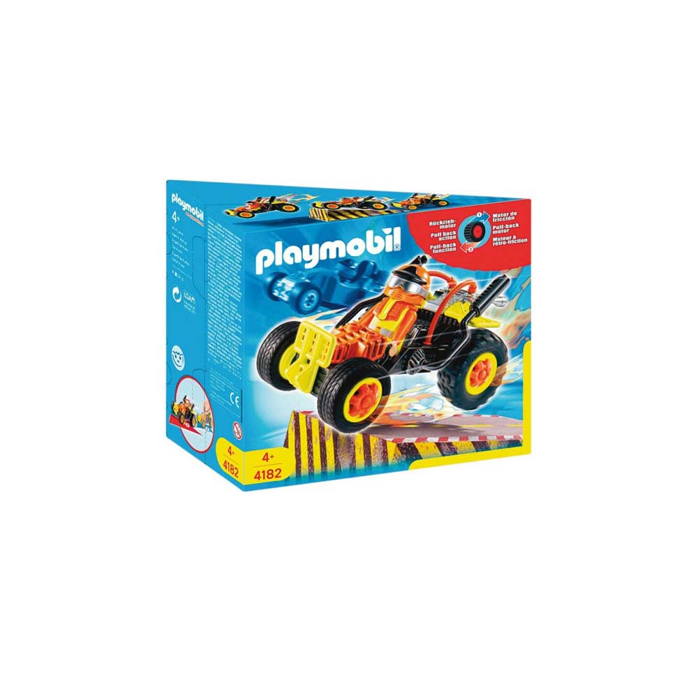Køb orange Playmobil racerbil - nr. 4182 - Playmobilland.dk