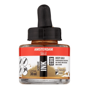 Amsterdam Acrylic Ink 30ml - Deep Gold #803