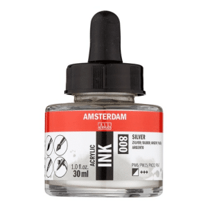 Amsterdam Acrylic Ink 30ml - Silver #800