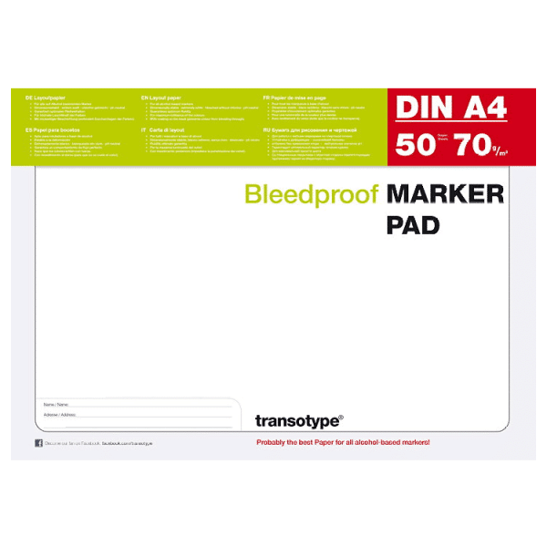 Transotype Bleedproof Marker-Pad, A4