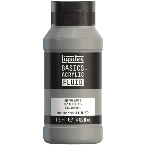 Liquitex Basics Fluid 118ml - 599 Neutral Grey 5