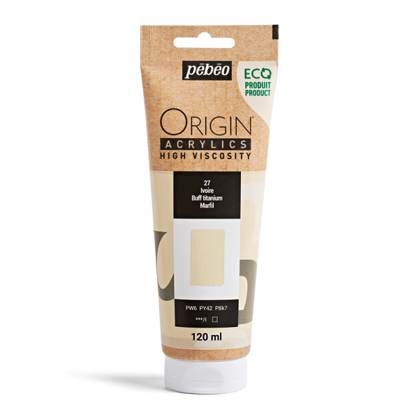 Pebeo Origin Acrylics 120ml - Buff Titanium