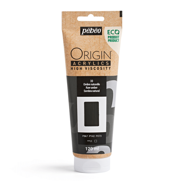 Pebeo Origin Acrylics 120ml - Raw Umber