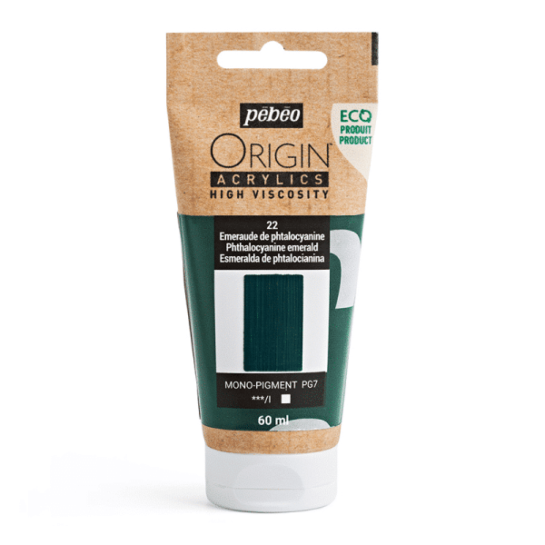 Pebeo Origin Acrylics 60ml - Phthalocyanine Emerald