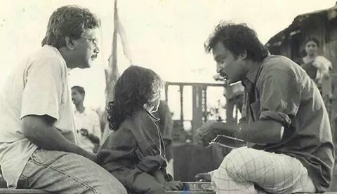 Maniratnam and Rajinikanth at Thalapathi Shooting Spot