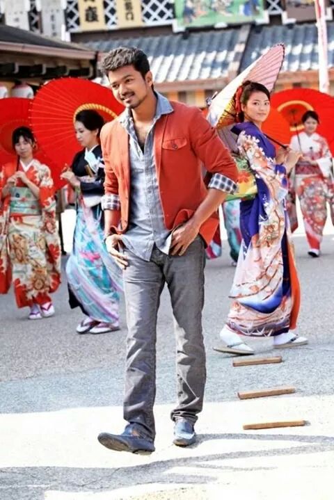 Vijay during a song shoot