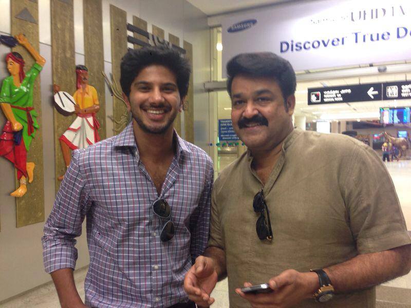 Dulquer Salmaan with Mohanlal