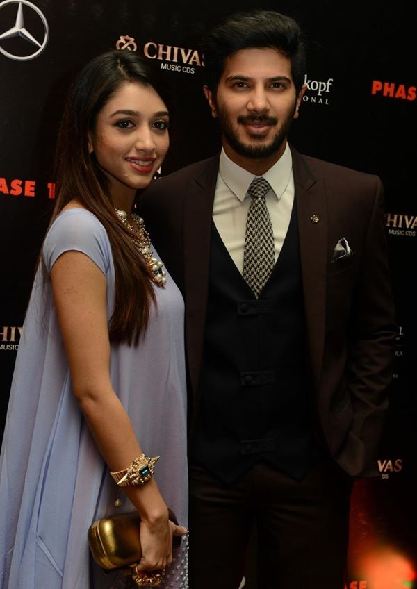 Dulquer Salmaan with wife