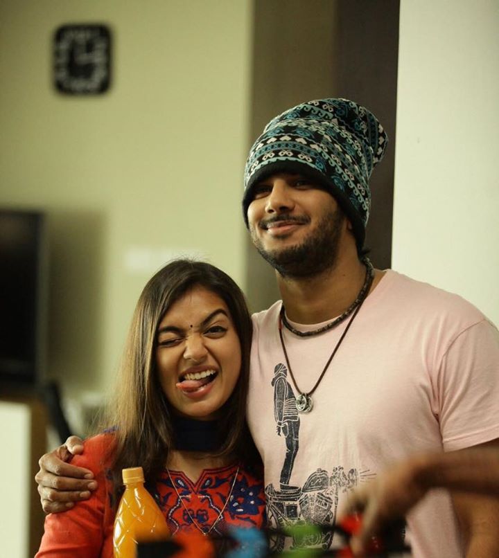 Dulquer Salmaan with Nazriya Nazeem