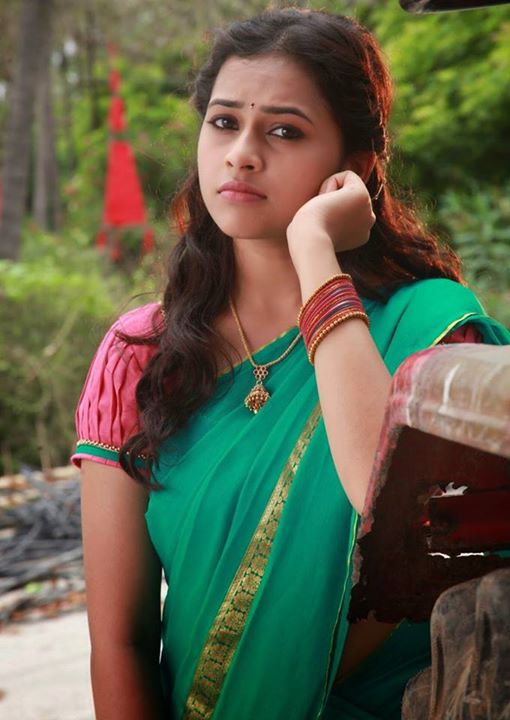 Sri Divya green saree