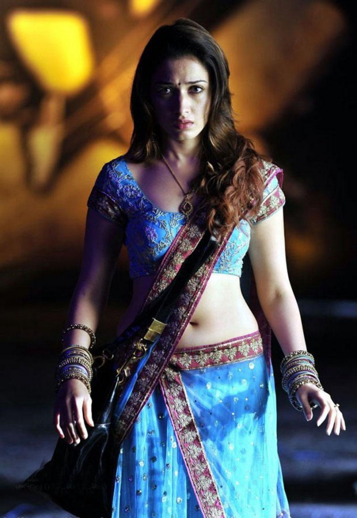 Tamannaah hot navel show in a song sequence