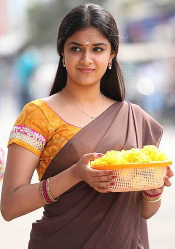 Keerthi Suresh half saree