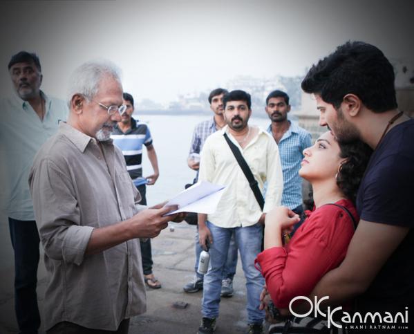 mani ratnam with nithya menon and dulquer salmaan