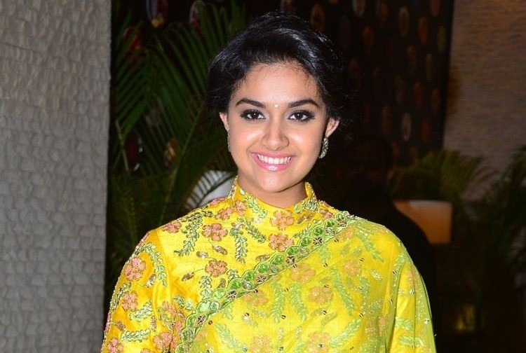 Keerthy Suresh in yellow Saree