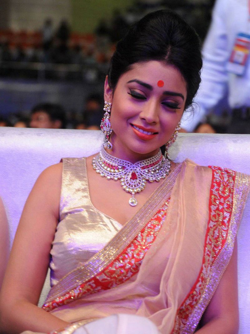 Shriya Saran Vintage Hot Saree Clicks flaunting her Midriff in Sleeveless  Blouse