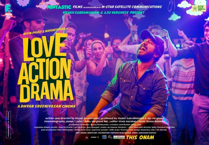 Vineeth Sreenivasan on the poster of Love Action Drama