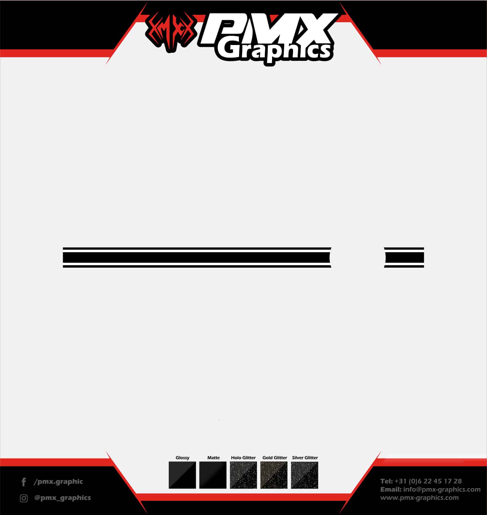 Stripe Decal Kreidler Black/White