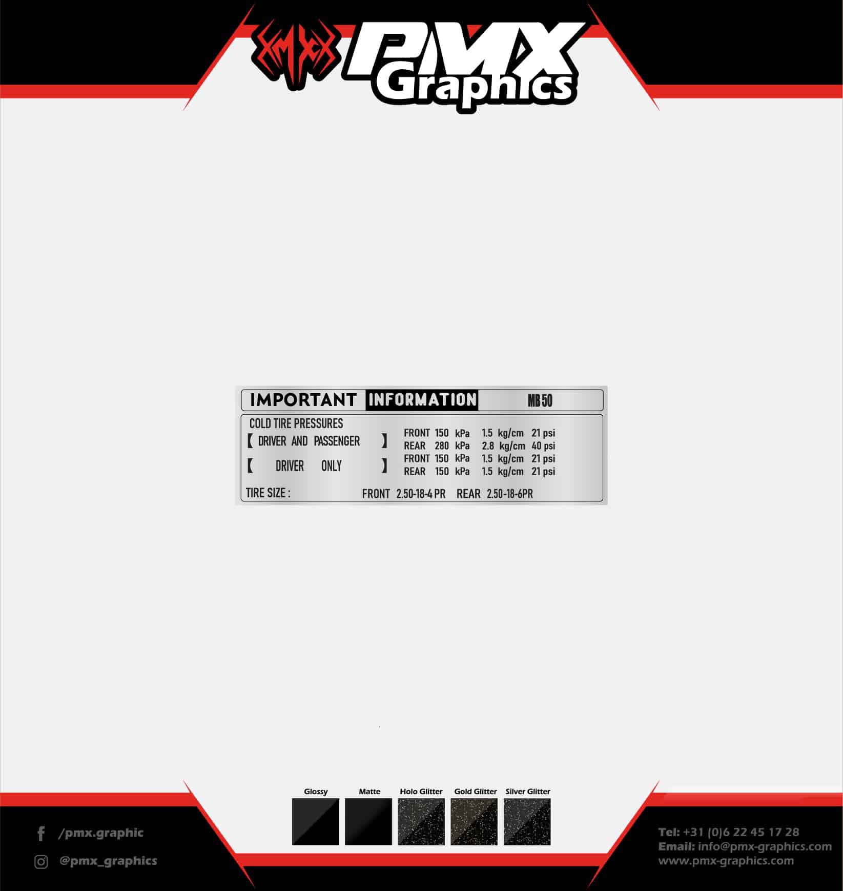 Honda MB - Chrome Chain Guard Sticker