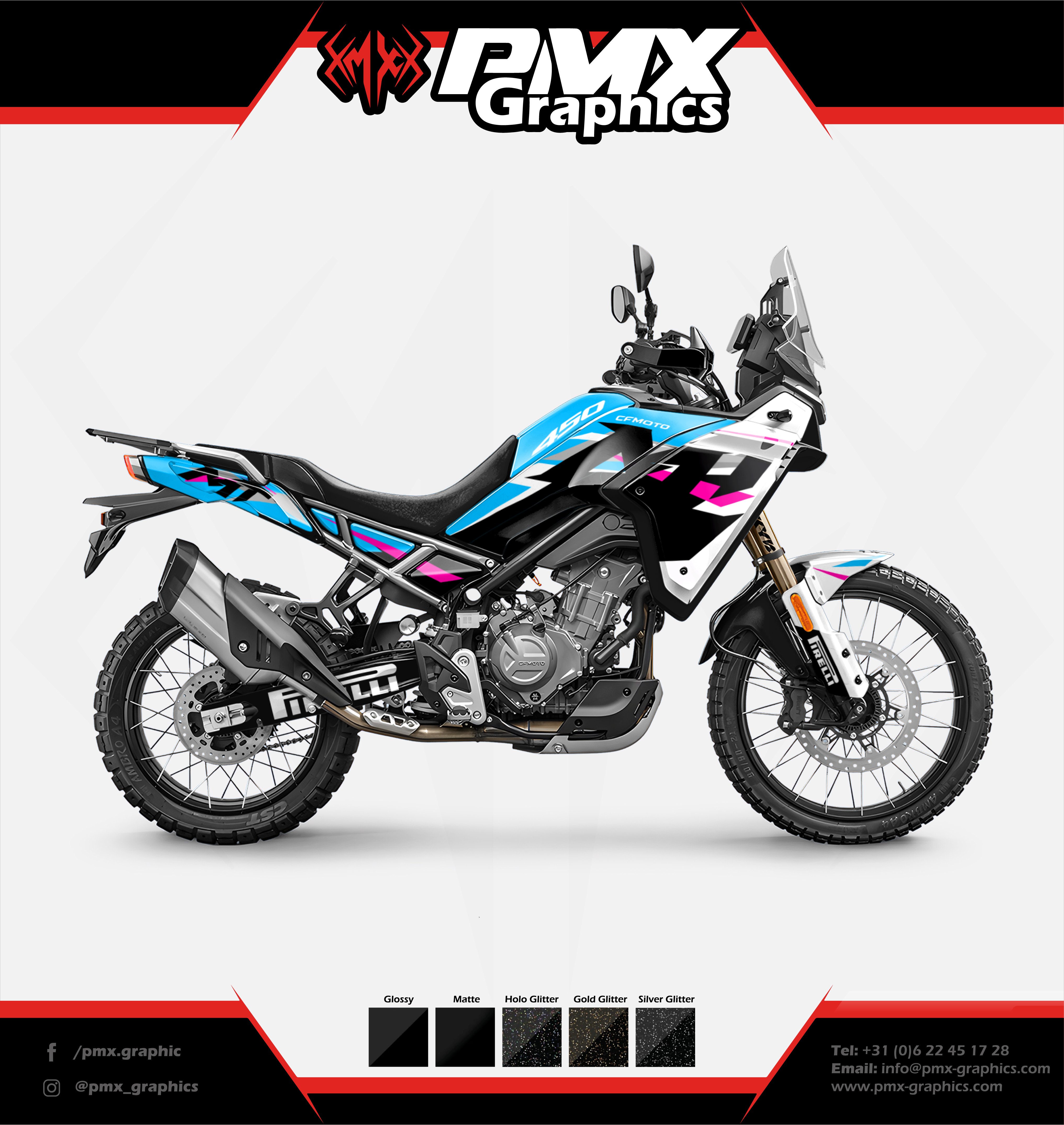 CF Moto Adventure Grafische Kit - TerraShift - PMX Graphics