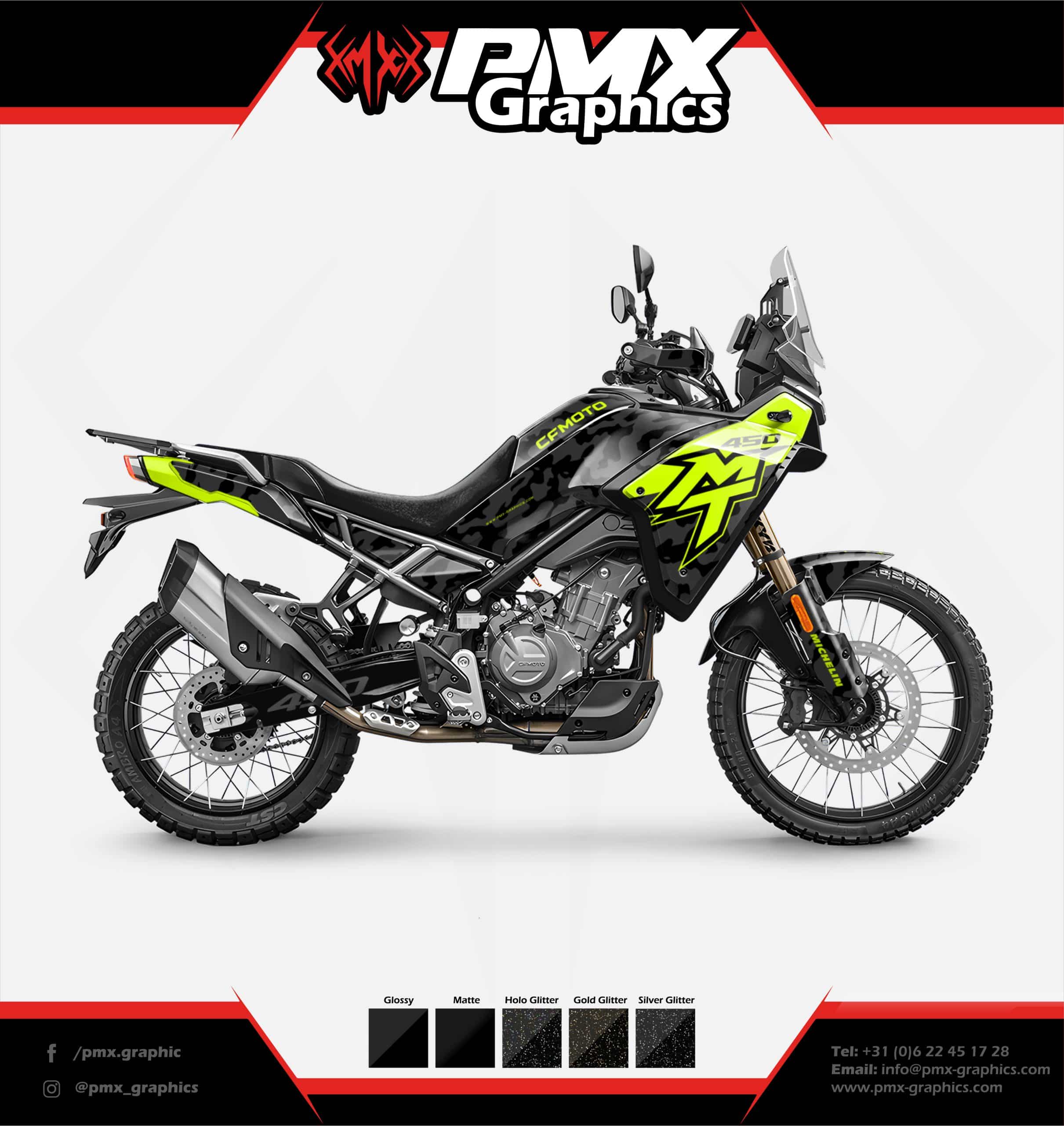 CF Moto Adventure Grafische Kit - Trail Authority - PMX Graphics