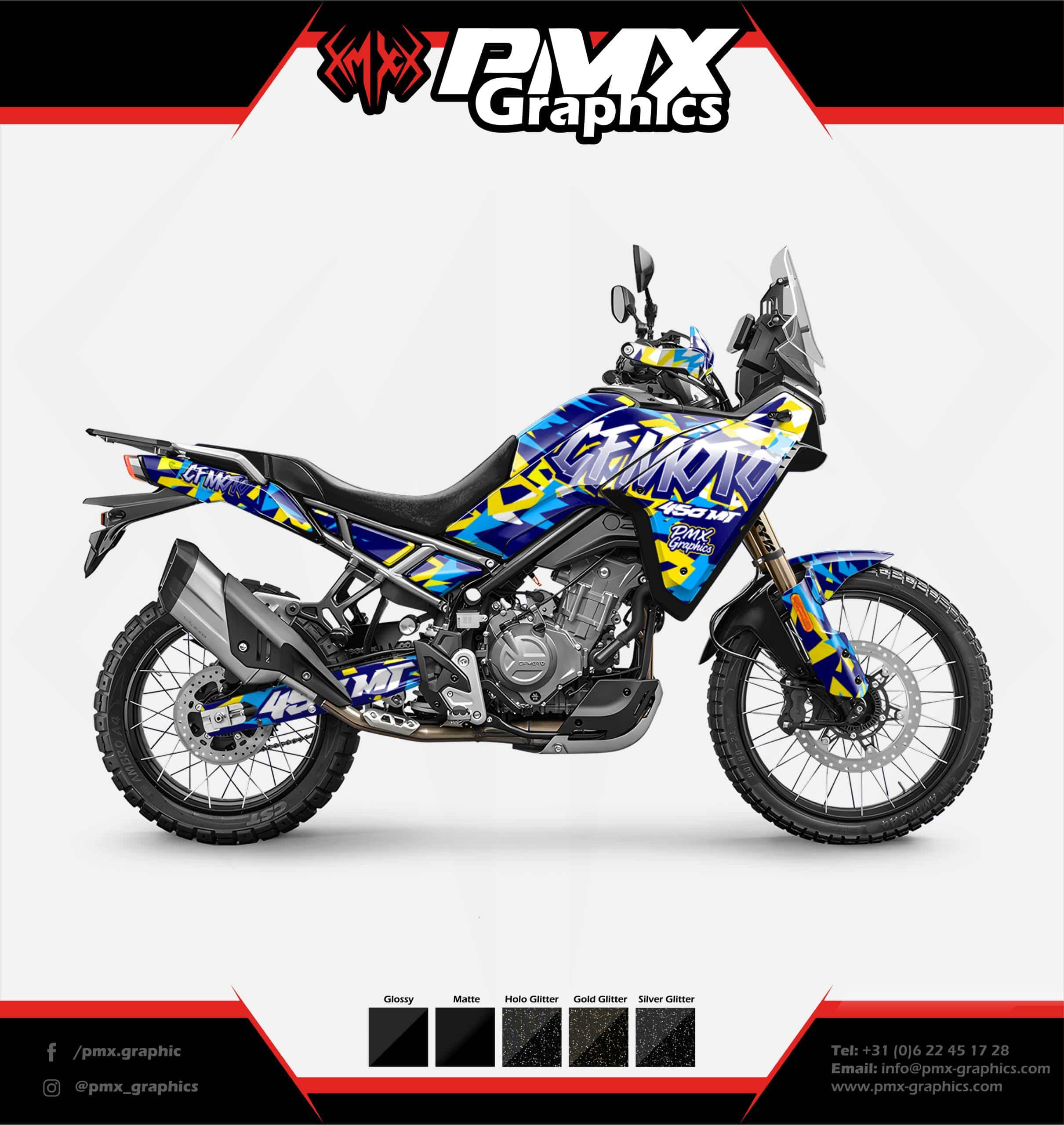 CF Moto Adventure Grafische Kit - Vector Ridge - PMX Graphics