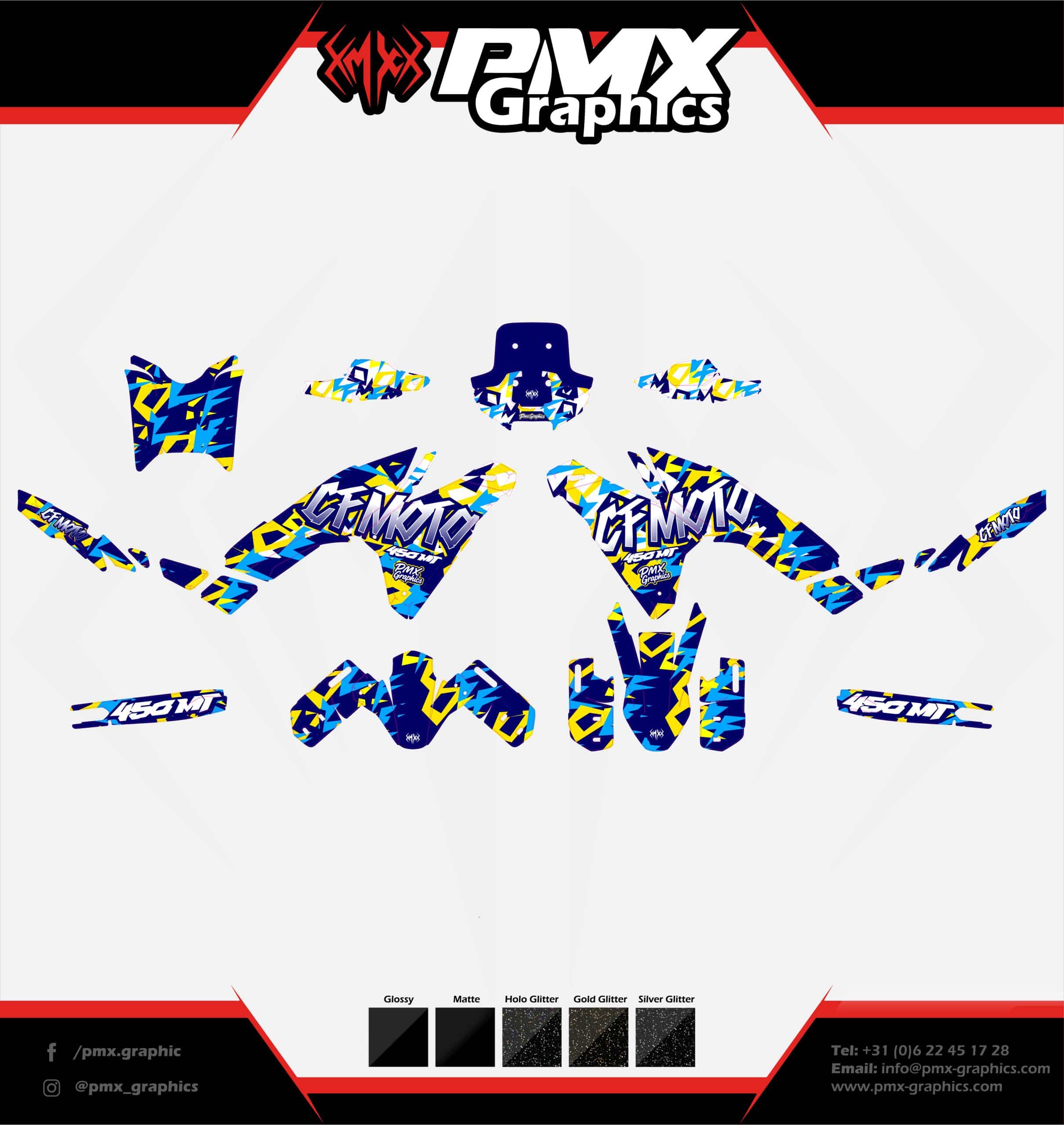 CF Moto Adventure Grafische Kit - Vector Ridge - PMX Graphics