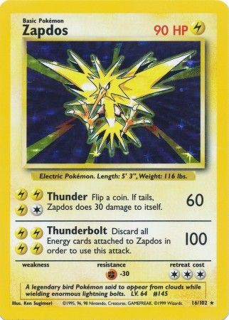 Zapdos – 16/102 – Holo Unlimited