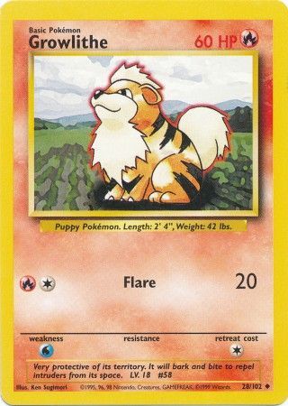 Growlithe – 28/102 – Uncommon Unlimited