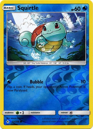 Squirtle – 33/214 – Common Reverse Holo