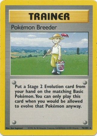Pokemon Breeder – 76/102 – Rare Unlimited