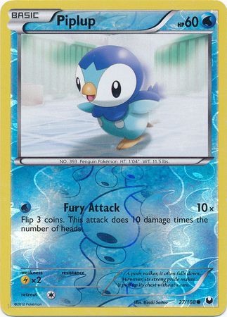 Piplup – 27/108 – Common Reverse Holo