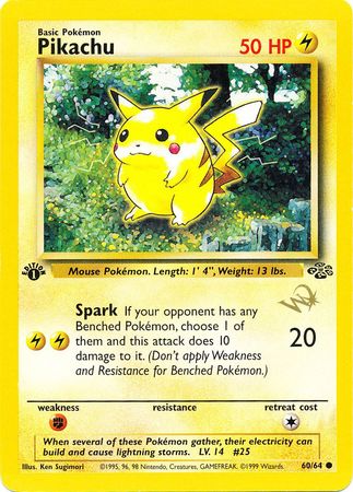 Pikachu – 60/64 – (W Stamped) Common