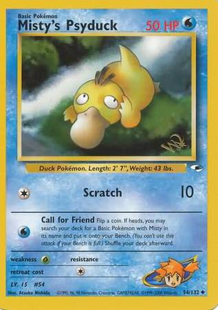 Misty’s Psyduck – 54/132 – (W Stamped) Uncommon