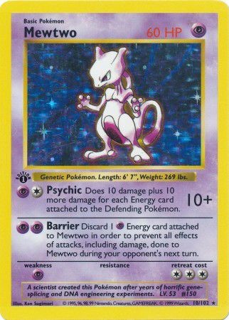 Mewtwo – 10/102 – Holo 1st Edition