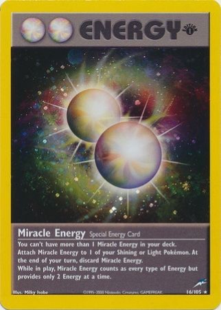 Miracle Energy – 16/105 – Holo 1st Edition