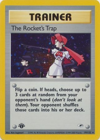 The Rocket’s Trap – 19/132 – Holo 1st Edition