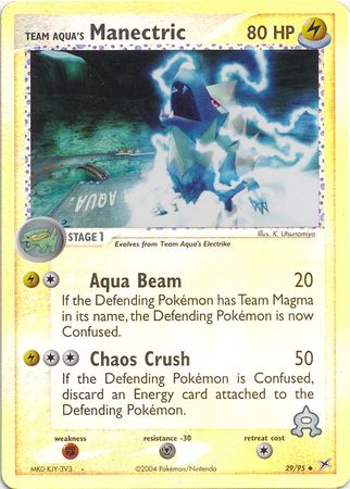 Team Aqua’s Manectric – 29/95 – Uncommon Reverse Holo