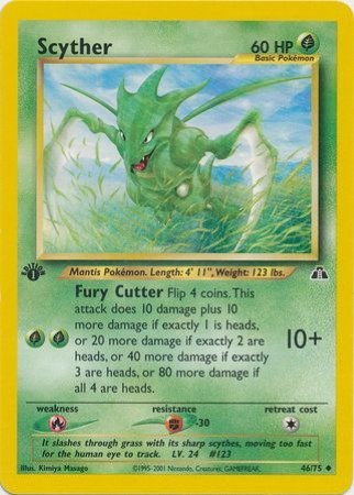 Scyther – 46/75 – Uncommon 1st Edition