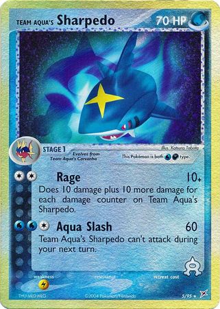 Team Aqua’s Sharpedo – 5/95 – Holo Rare Reverse Holo